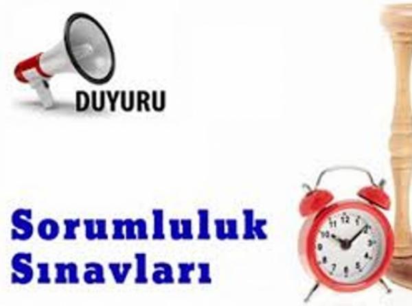 2025 YILI ŞUBAT AYI SORUMLULUK SINAV TAKVİMİ AÇIKLANDI